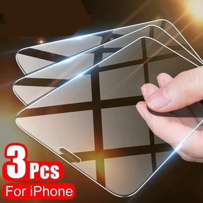 3PCS 9H Full Cover Protective Glass Film For iPhone SE 2022 / iPhone 12 12 PRO PRO MAX MINI 11 11 PRO 11 PRO MAX / iPhone 12 12 PRO Screen Protector