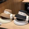Bow Detail Wide Brim Hat Sun Protection Summer Sun Cap Elegant Beach Bucket Hat  Travel