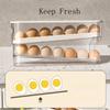 Fully Automatic RollDown Egg Dispenser Anticollision Damage Egg Preservation Storage Box and Organizer for Refrigerator Storage