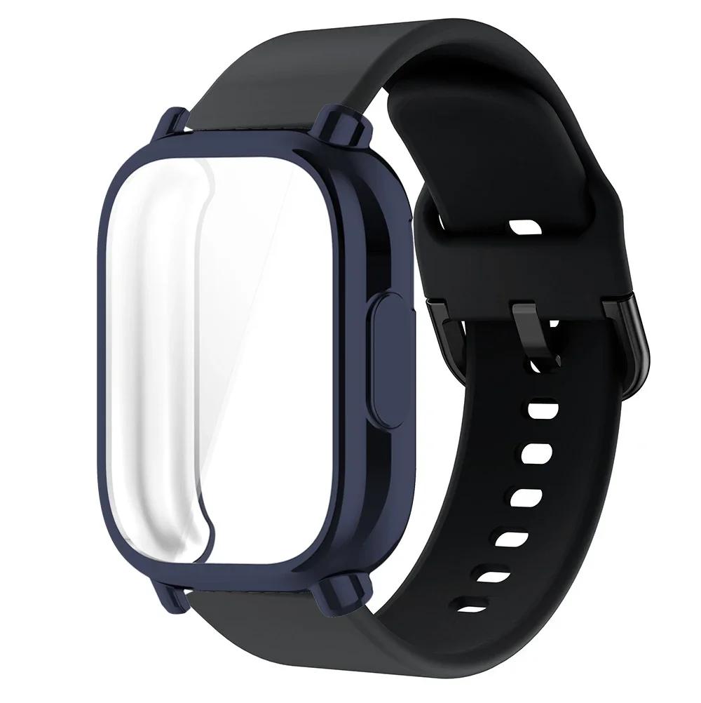 22mm Silicone Strap With Case For Xiaomi Redmi Watch 5 Active Lite Smart Watch Wrist Band TPU Case For Redmi Watch 5 Active Lite