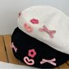 Colorful Pumpkin Hat Korean Style Painter Hat Casual Bow Berets Cap  Daily