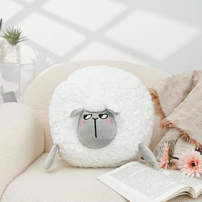 Cute Sheep Cartoon Plush Cushion For Living Room Sofa Decor Gift For Kids