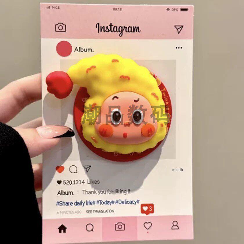 

Silicone Cartoon Star Character for Magsafe Magnetic Phone Holder – Retractable, Foldable, Strong Airbag Design