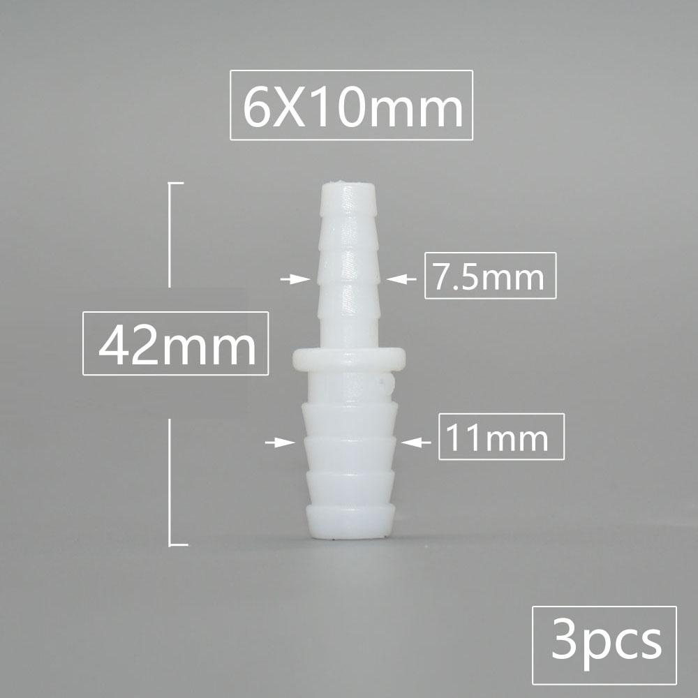 4/6/8/9/10/11/12mm PE Food Grade Direct Reducing Barb Connectors Aquarium Tank Air Pump Adapter Irrigation Hose Joint