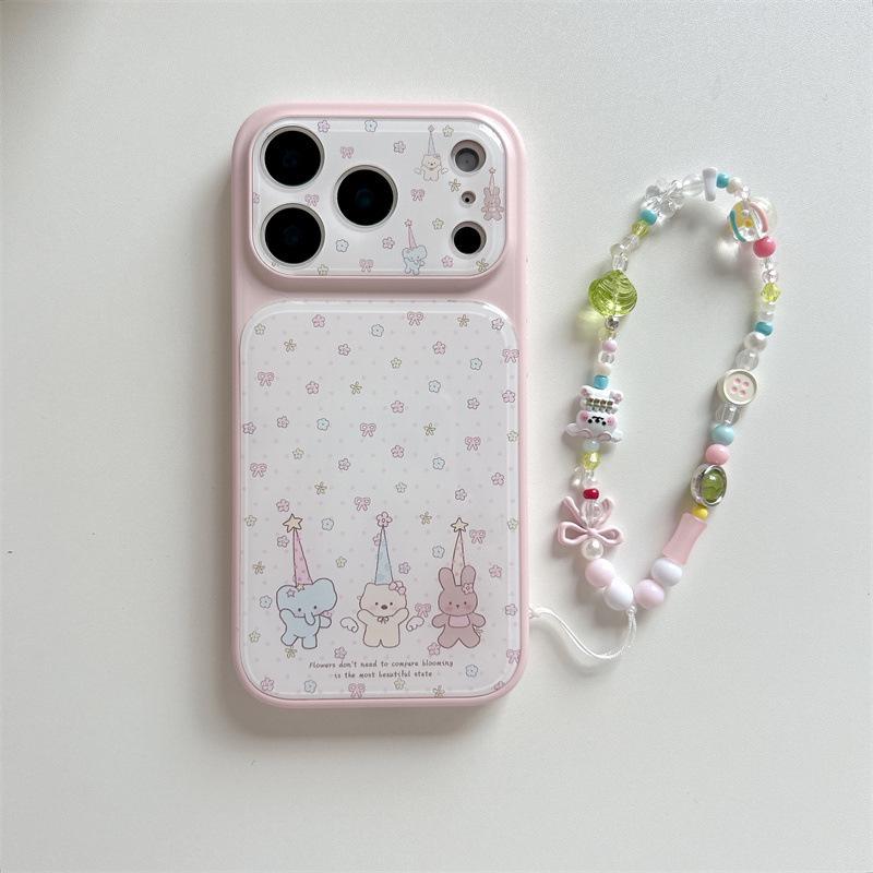 Floral & Animal Chain Phone Case for iPhone 17/16 Pro Max/15/14