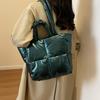 Large Capacity Underarm Bag Fashion Quilted Women Shoulder Bag Designer Space Padded Cotton Handbag Luxury Puff Shopper Tote