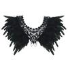 Women's Lace and Feather Shawl Cape for Halloween Festival Costume Accessory