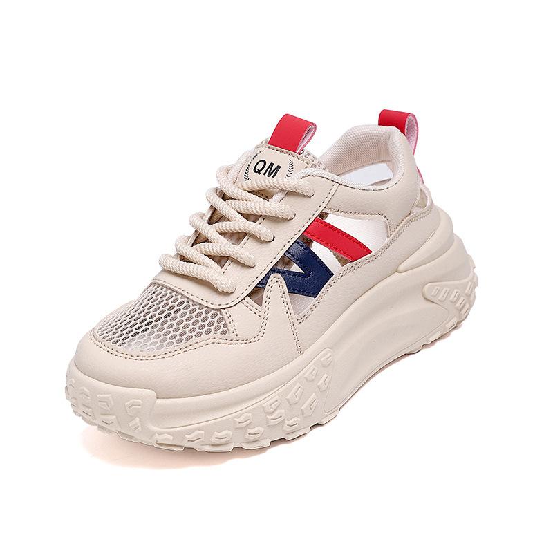 Women's Shoes Stomping Shit Feeling Mesh Shoes Women's Breathable Mesh Thin Sneakers Summer Hollow Out Small White Board Shoes