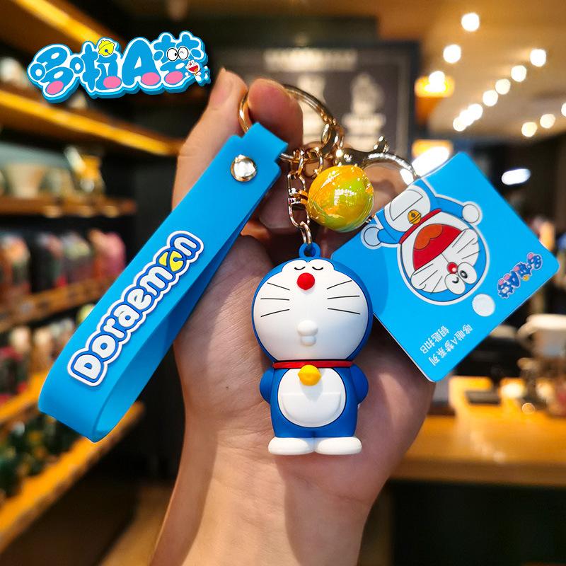 Genuine Doraemon Keychain Cartoon Figurine Toy Small Ornament Cute Creative Doraemon Small Gift Y2k Fashion Toys Anime Cartoon