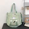 Kuromi New Series Girls Large Capacity Messenger Bag Fashion Cartoon Tote Bag All Match Students Causal Oxford Cloth Bag