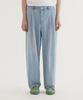 Semi-Wide Lightweight Denim Easy Pants Light Blue