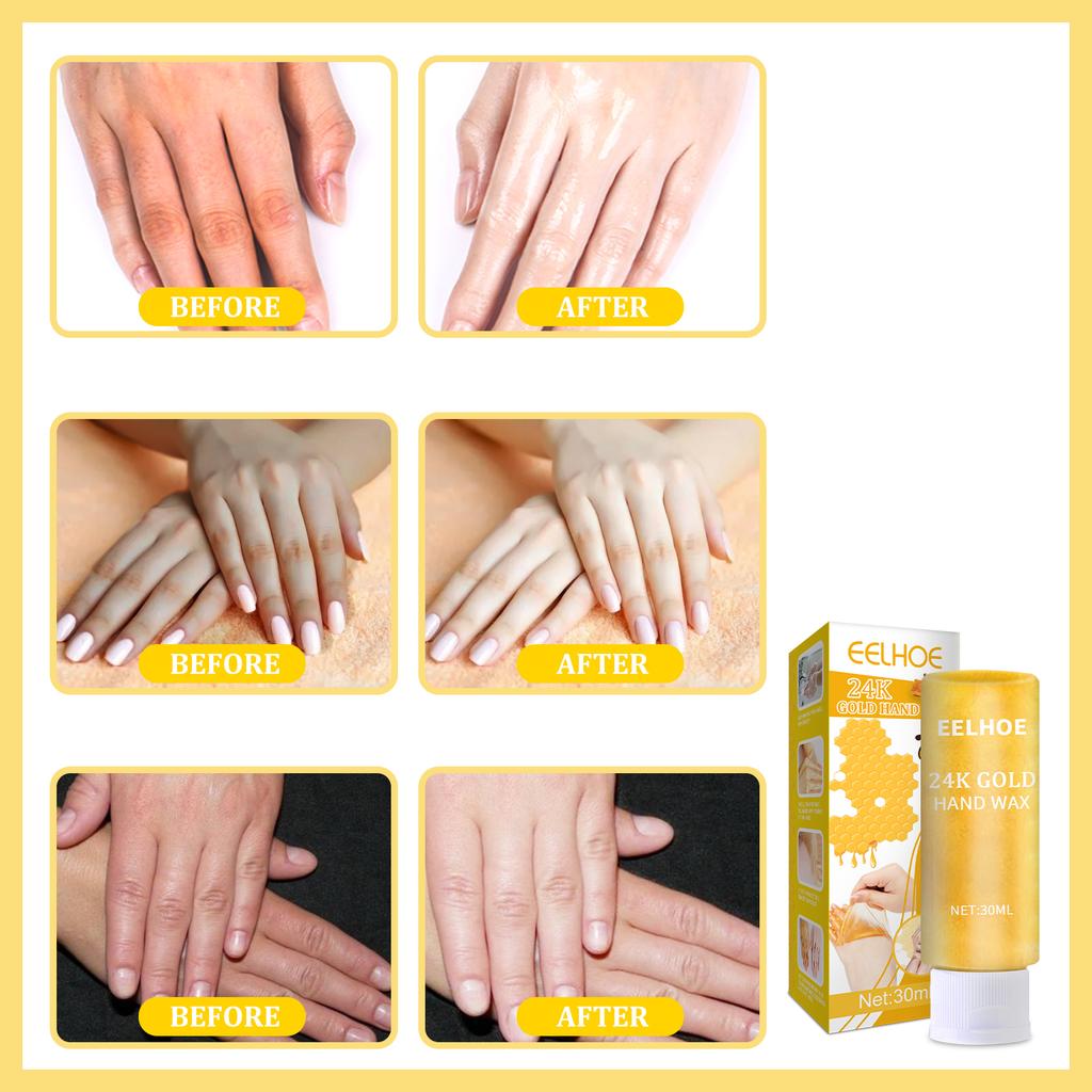 24K Gold Milk Honey Hand Care Masks Soothing Moisturizing Exfoliating Whitening Nourishing Hydrating Gel Hand Mask