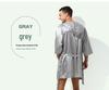 Unisex Lightweight Long-Sleeve Tie-Up Bathrobe - Solid Color Plus Size for Men & Women.