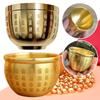 1PC Gold Feng Shui Hundred Blessings Bowl Fine Workmanship Meaningful Gifts Copper Materials Exquisite Mini
