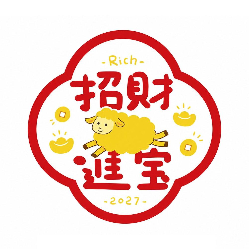 Waterproof 2027 Goat Year Static Cling Decal Lamb Sheep Door Stickers Festive Decorations