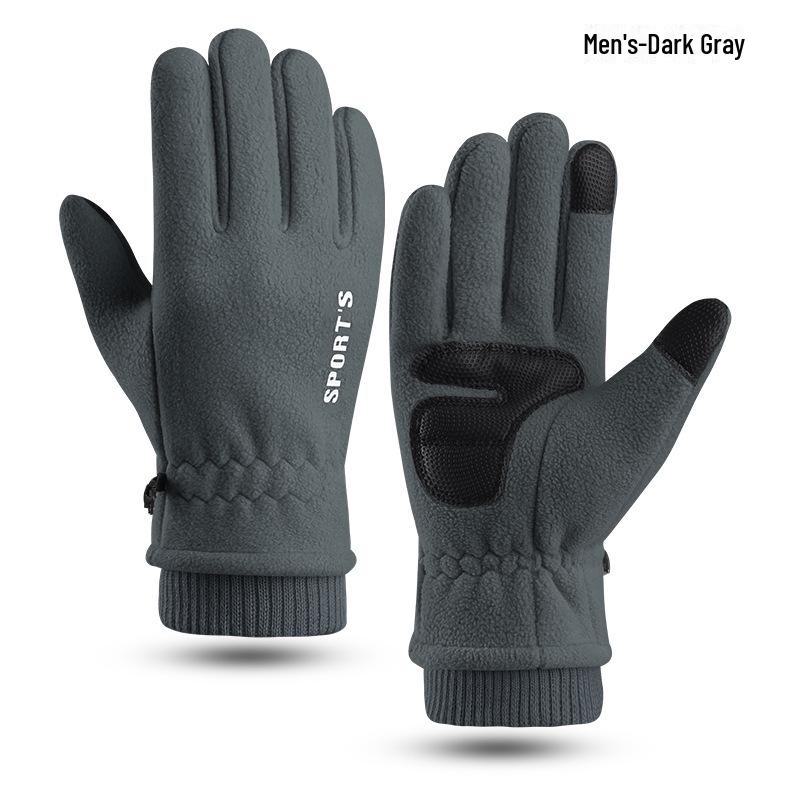 

Перчатки для сенсорных экранов Polar Fleece унисекс: Теплые, стильные, идеально подходят для зимней езды на велосипеде и активного отдыха. Men s темно-серого