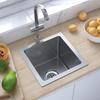 VidaXL Handmade Kitchen Sink Home Interior Washbasin Silver Stainless Steel 51498