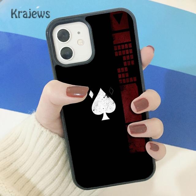 

Krajews Ace of Spades Poker Soft Phone Case Cover For iPhone 17 Air 16 15 14 plus 11 12 13 pro max coque Shell Fundas iPhone 13