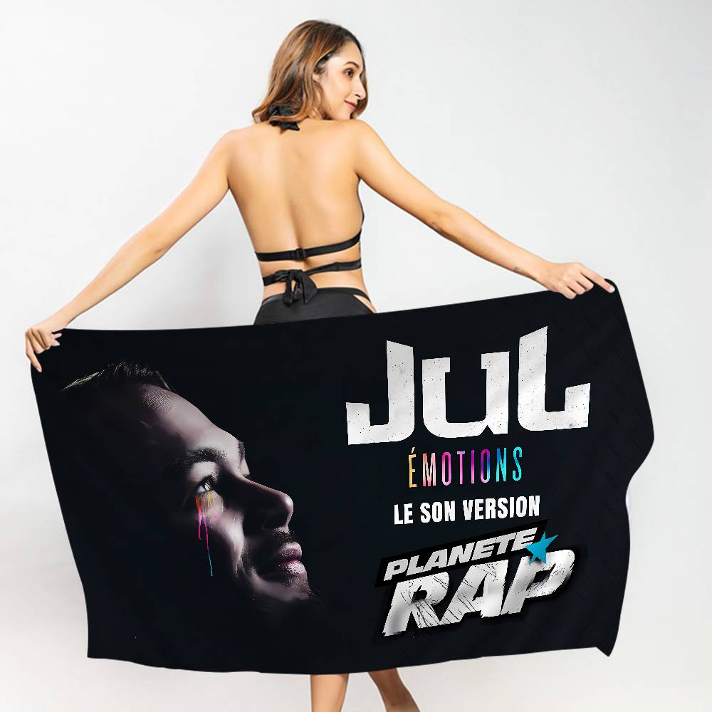 1pc Popular Singer JuL Microfiber Printed Beach Towel Mountain Climbing Yoga Beach Swimming Running Absorbent Soft Towel