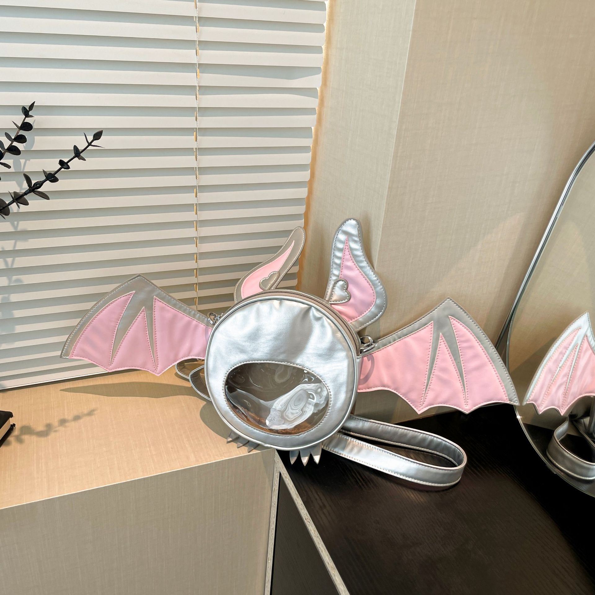 

Yogodlns Сумка-кроссбоди «Летучая мышь» для женщин, наплечные сумки, ретро, повседневный кошелек и сумочки, Хэллоуин, винтажная дизайнерская сумка-кроссбоди 18x4x18cm розовый