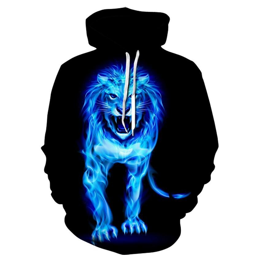 Classic Tiger Stripe Fleece Hoodie, Men's Thick Warm Autumn Winter Sweatshirt, Natural Tiger Texture Print Pullover for Wild Casual Style