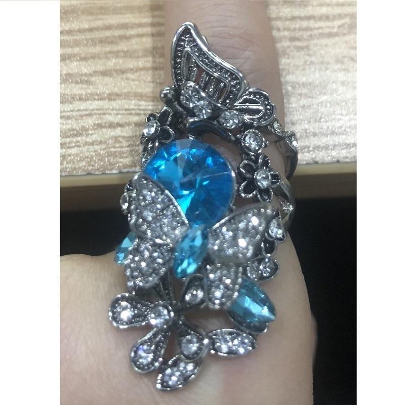 Hot Sale 2Pcs/Set Butterfly Ring Sets Creative Bohemia Women's Banquet Hand Ring Luxury Big Ladies Jewelry