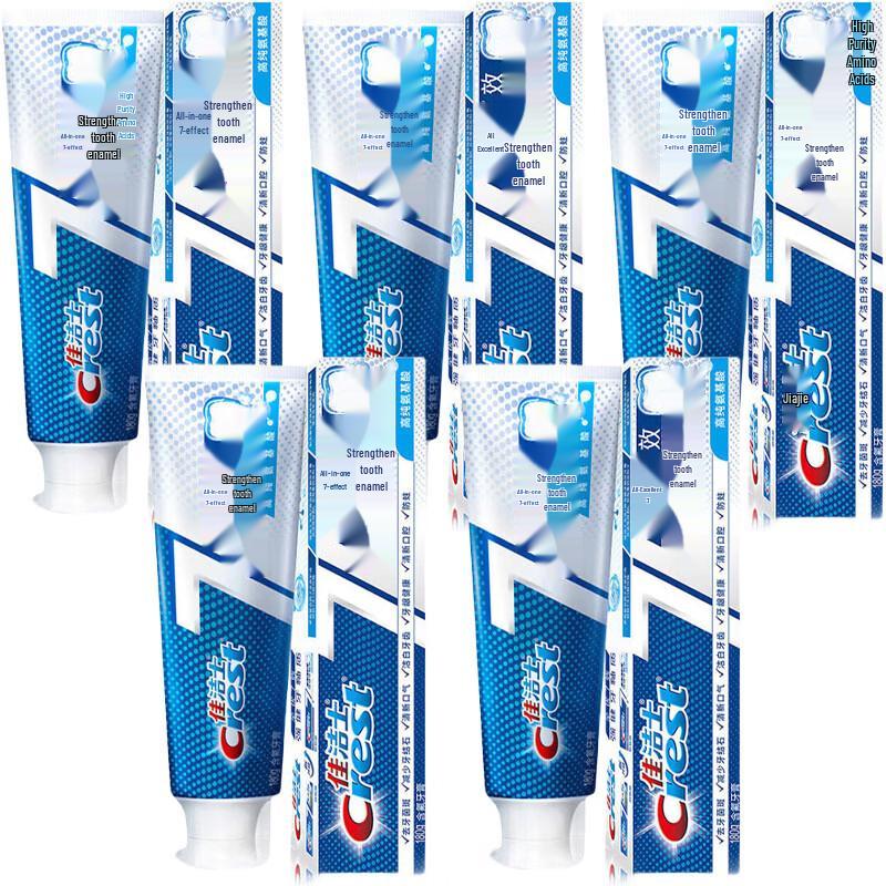 Crest All-in-one 7-Effect Toothpaste 5-Pack + Tissues