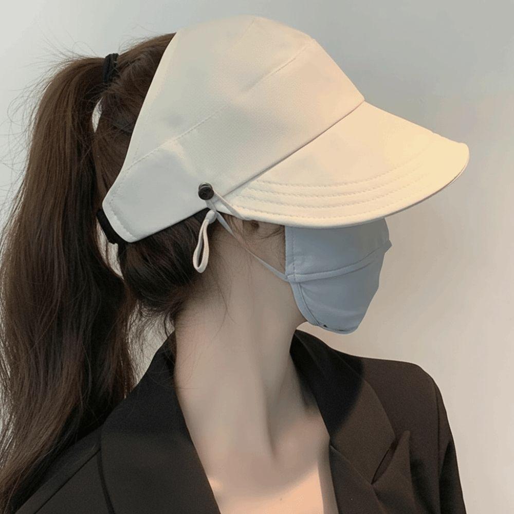 Breathable Empty Top Baseball Cap Anti-UV Beach Bucket Hat Summer Fisherman Ponytail Caps