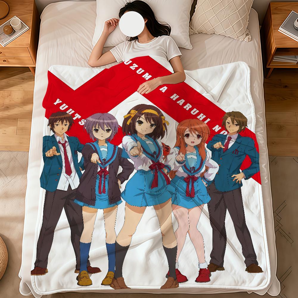 anime The m-Melancholy of Haruhi Suzumiya soft warm plush blanket dormitory sofa living room pet hogar bedroom gift home Flannel