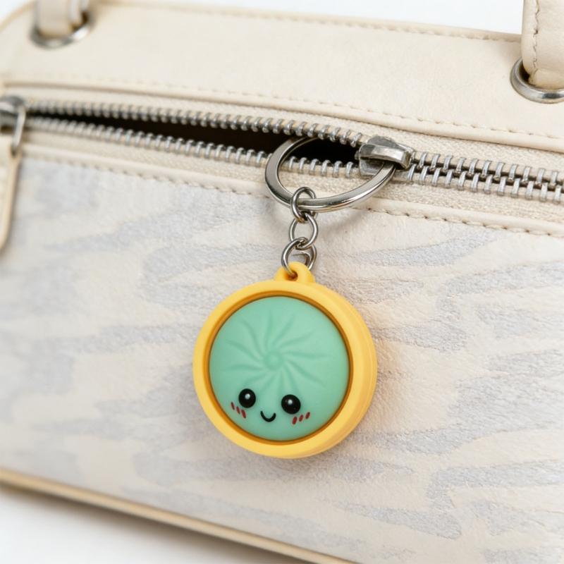Playful Dim Sum Themed Key Accessory Collection Of 5 Amusing Expression Faces Sturdy Scratch Resistant Material