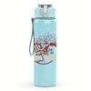 1PC Faint redhead band sketch print 750ml colorful plastic sports water bottle leakproof pop up lid with straw for outdoor work home use