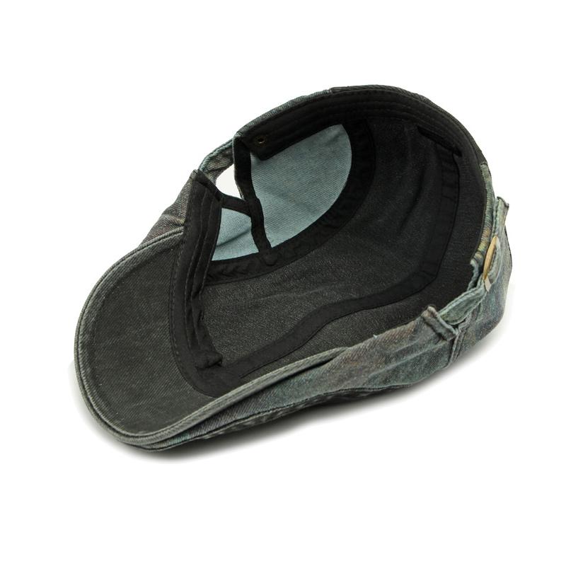 Vintage Beret Men's Denim Peaked Cap British Progressive Cap Paintwoman's Cap