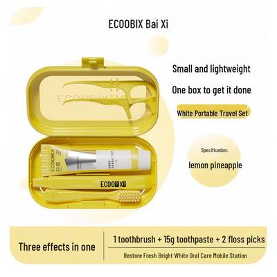 Baixi Lemon Pineapple Dental Travel Kit