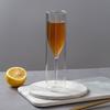Shatter-Resistant Champagne Glasses Double Wall Bubble Wine Cup Bar Tool Glass Drink Cup  Weddings