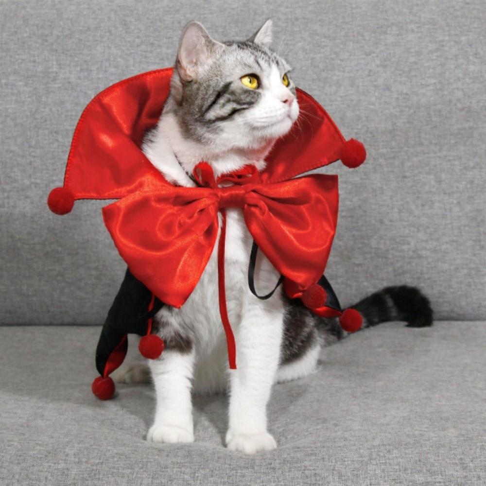 Adjustable Cat Cosplay Cloak Comfortable Dogs Knight Cape Halloween Pet Costume  All Saints' Day