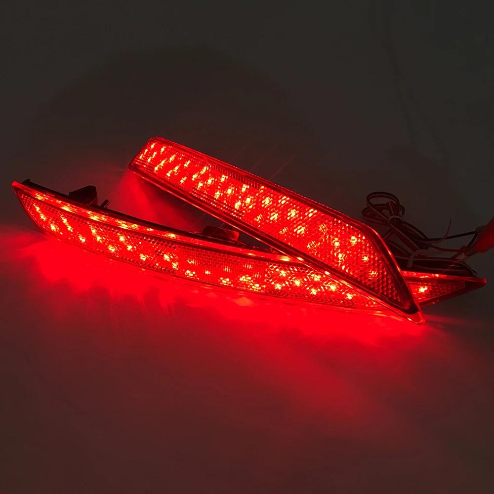 2pcs Red LED Rear Bumper Brake Stop Tail Fog Light For Subaru Forester 2008-2016 2009 2010 2011 2012 2013 2014 2015 2017 2018