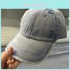 Cotton Washable Baseball Cap With Vintage Look And Curved Brim For Casual Wear