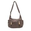 Retro simple canvas bag 2025 new casual large-capacity shoulder bag student class crossbody tote bag