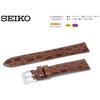 Seiko Band Watch 20mm Leather Men's with Care Instructions Brown