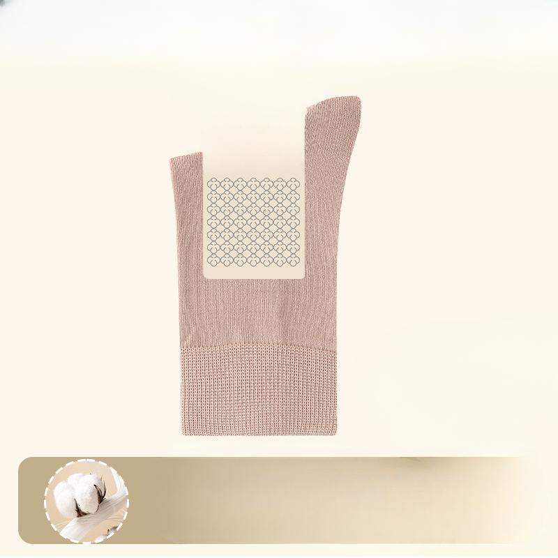 Ladies Spring and Autumn New Anti Bacterial Deodorant Sweat Absorber Pure Cotton Boneless Socks