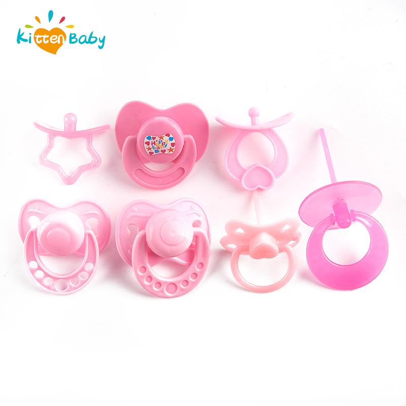 2pcs Cute Doll Pacifier For New Reborn Baby Dolls Dummy Nipples Diaper Pants Wear Kids Toy Doll Play House Supplies