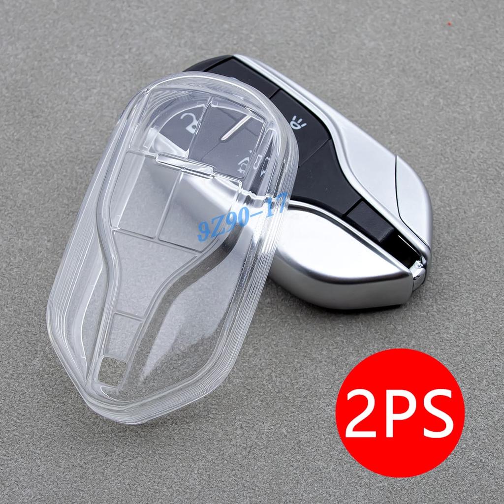 Clear Fully Transparent Tpu Car Smart Key Cover Case For Maserati Ghibli Levante Quattroporte 2014- Accessories