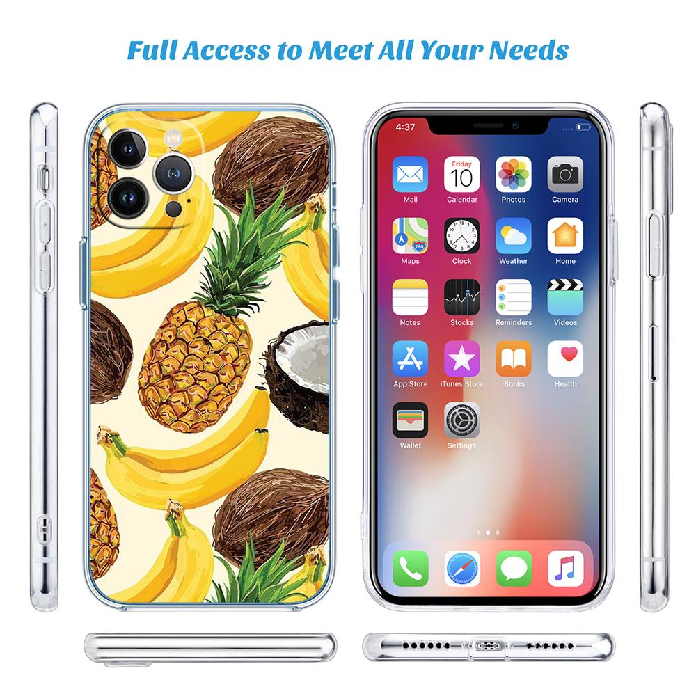 PP36 Fruit Banana pineapple Soft Shell Transparent Phone Case for Samsung Galaxy A04 A04S A14 A23 A34 A54 M23 M33 M52 M53