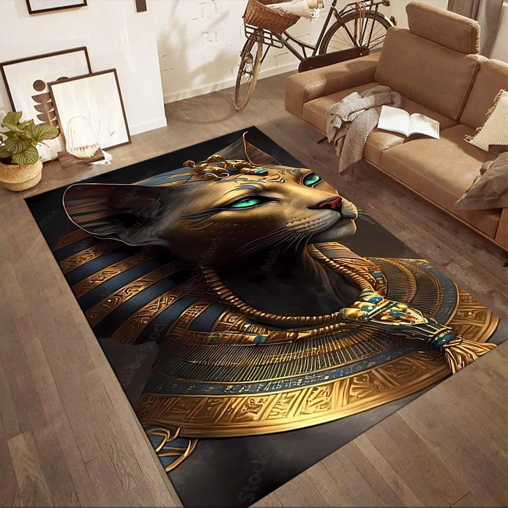Egyptian Hieroglyphic Design Floor Mats for Living Room, Bedroom and Room Decoration Are Suitable for Gifts.
