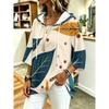 Damen Kapuzenpullover mit Dreiviertelärm, locker, Retro-Blumenmuster, lässiges Urlaubs-Top