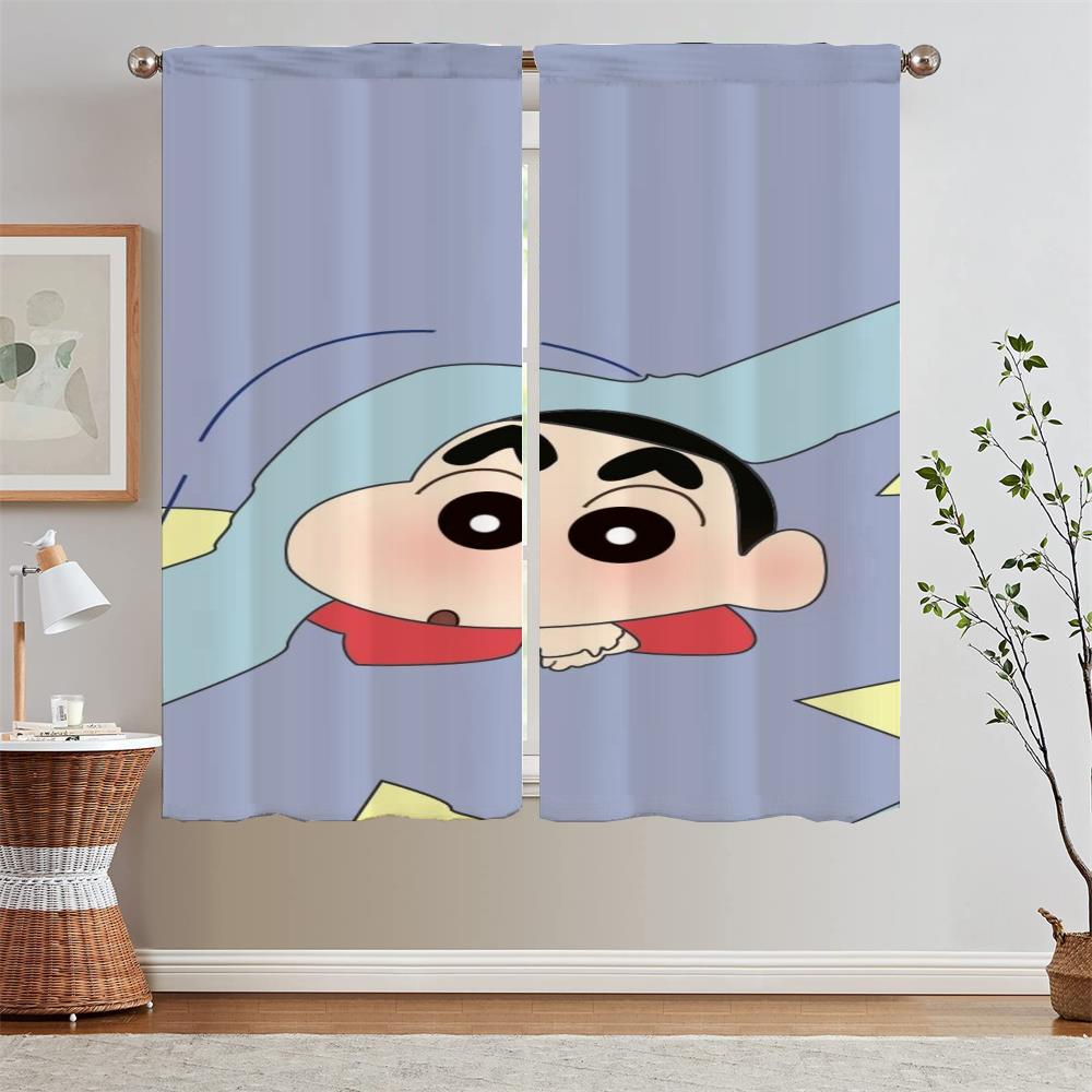 

Cover Curtain Living Room Shin Chan Curtains Child Room Bedroom Blackout Curtains for Window Tulle in Kitchen Partition Blind W50xH70cmx2pcs-CL