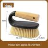Wooden Handle Stiff Bristle Gap and Floor Cleaning Brush for Kitchen, Laundry, and Bathroom