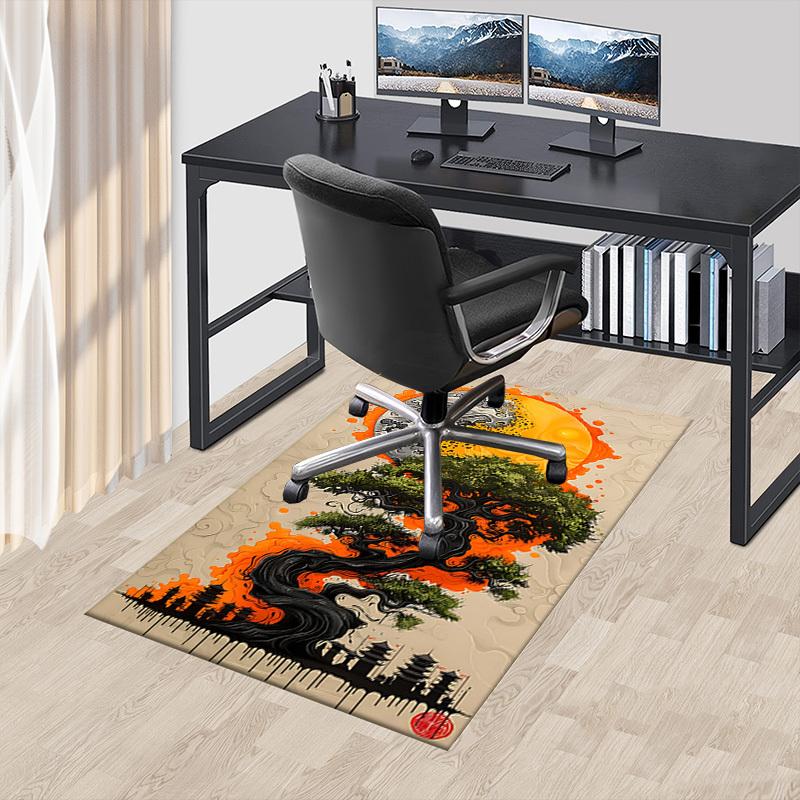 1PC Tree Sun Carpet Office Rug Mat Home Decor Area Carpet Festival Gift Office desk chair carpet Longlasting Material