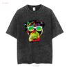 XtraFly Apparel Herren T-Shirt Neon Affe Schimpanse Tie Dye Ape Rundhals vintage Gewaschen Unisex Weich Designerkleidung Lässig
