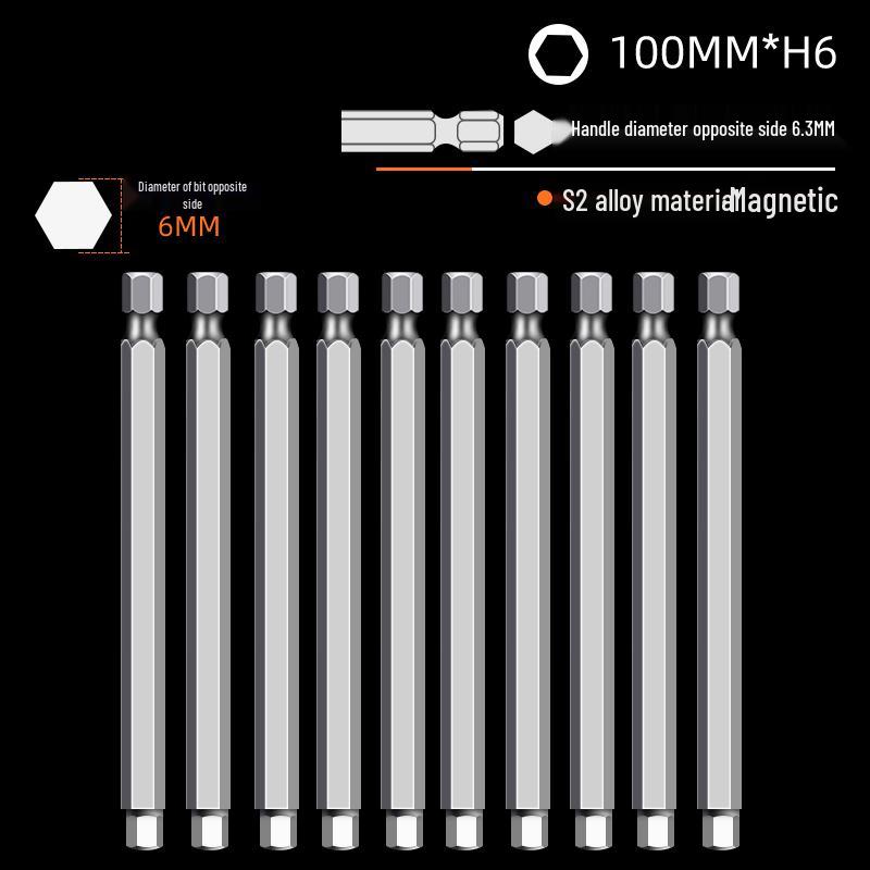 Hexagonal High Hardness S2 Bit Set for Pneumatic & Electric Screwdrivers